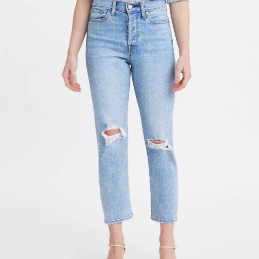 Levi's Women's High-Rise Wedgie Straight Cropped Jeans